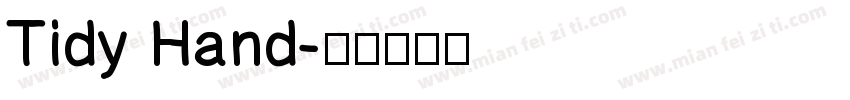 Tidy Hand字体转换